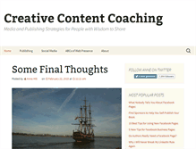 Tablet Screenshot of creativecontentcoaching.com